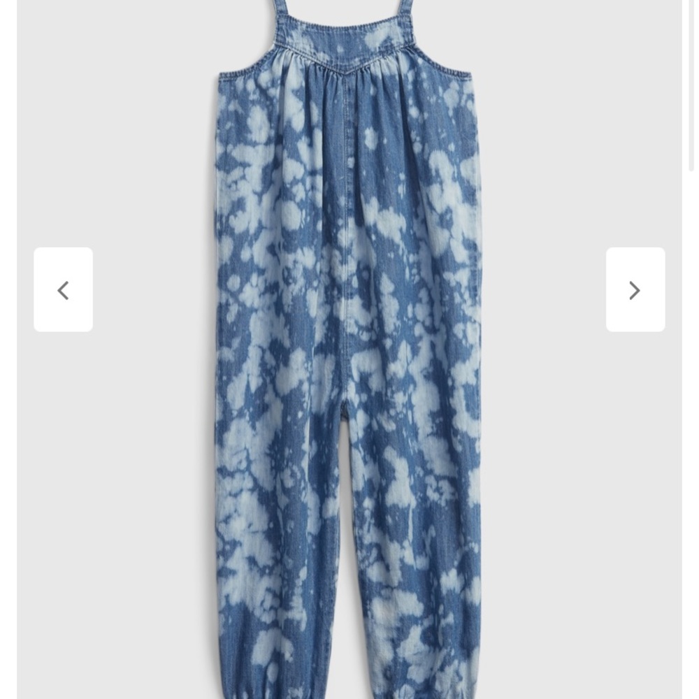 GAP toddler girl tie dye denim jumpsuit 3T